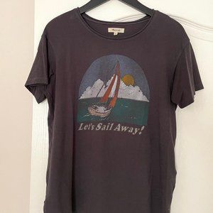 Madewell Let's Sail Away Graphic Tee Size XS